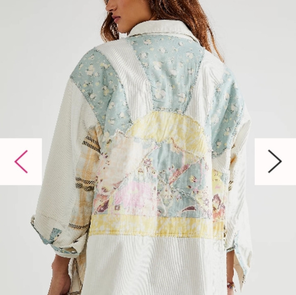 NWT We The Free Meadowlands cord Shirt (Ivory Combm) Medium - Picture 2 of 8